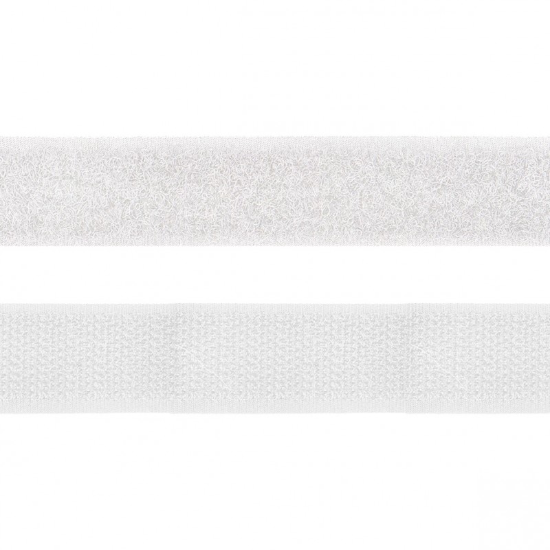 Velcro® - Bande auto-agrippante à coudre - 10 mm - Blanche - 2 m